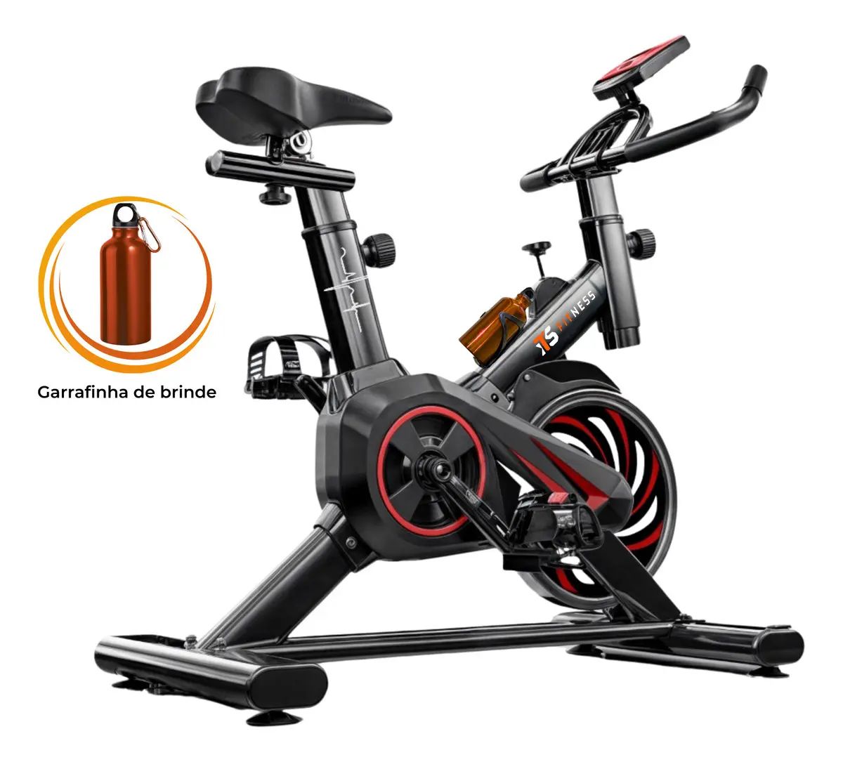 Bicicleta Ergométrica Spinning ITS Fitness Q5 com Roda de Inércia 8 kg e 6 Níveis de Resistencia